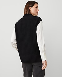 Cashmere Geo Stitch Vest carousel Product Image 2