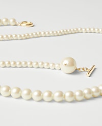 Double Wrap Pearlized Pendant Necklace carousel Product Image 2