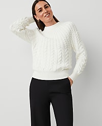 Weekend Collection Cable Chunky Neck Sweater carousel Product Image 1