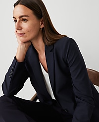 The Tall Notched Single Button Blazer in Seasonless Stretch carousel Product Image 4