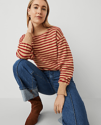 Weekend Collection Turtleneck Stripe Drop Shoulder Sweater carousel Product Image 3