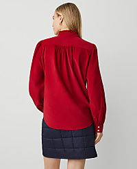 Weekend Collection Corduroy Ruffle Neck Shirt carousel Product Image 2