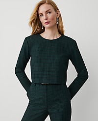 Plaid Long Sleeve Top carousel Product Image 1