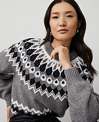 Petite Fair Isle Raglan Sweater carousel Product Image 4