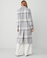 Petite Plaid Peacoat carousel Product Image 3