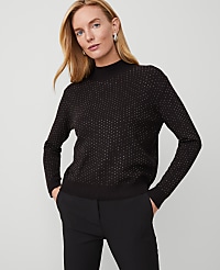 Essential Embellished Mock Neck Sweater carousel Product Image 1