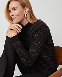 Essential Embellished Mock Neck Sweater carousel Product Image 4