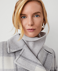 Plaid Peacoat carousel Product Image 4