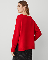 Oversized V-Neck Sweater carousel Product Image 3