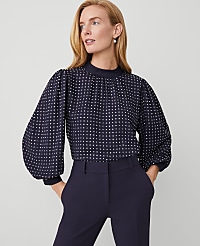 Petite Jeweled Mock Neck Top carousel Product Image 2