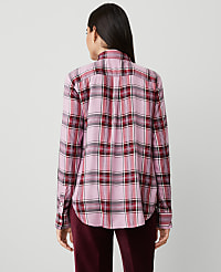 Plaid Relaxed Perfect Shirt carousel Product Image 2