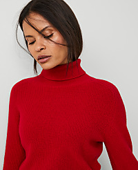 Cashmere Ribbed Turtleneck Sweater carousel Product Image 3