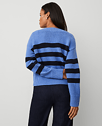 Stripe Relaxed V-Neck Sweater carousel Product Image 2