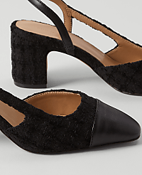 Cap Toe Slingback Tweed Pump carousel Product Image 2