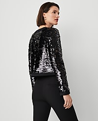 Sequin Crew-Neck Jacket carousel Product Image 2