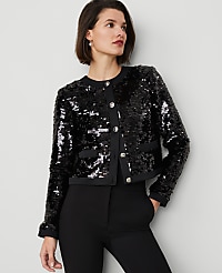Sequin Crew-Neck Jacket carousel Product Image 1