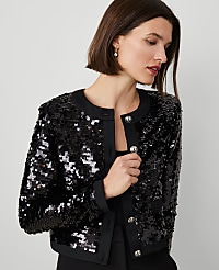 Sequin Crew-Neck Jacket carousel Product Image 3