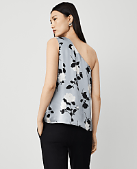 Studio Collection Rose Garden Silk One-Shoulder Top carousel Product Image 2