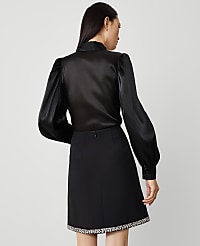 Crystal-Embellished Hem A-Line Skirt carousel Product Image 3