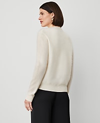 Brushed-Cashmere Boyfriend Cardigan carousel Product Image 2