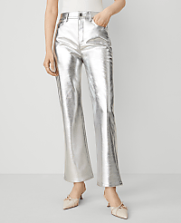 The Ankle Boot Pant in Metallic Faux Leather carousel Product Image 3
