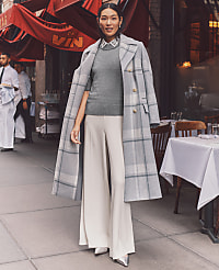 Plaid Peacoat carousel Product Image 1