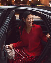 Oversized V-Neck Sweater carousel Product Image 1