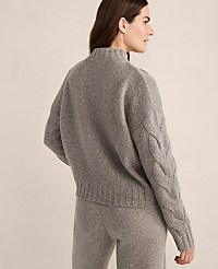 Haven Well Within Cashmere Honeycomb Cable Mockneck Sweater carousel Product Image 2