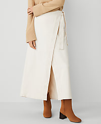 Weekend Collection Denim Wrap Maxi Skirt carousel Product Image 2