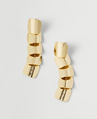 Metal Rectangle Drop Earrings carousel Product Image 1