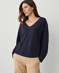 Weekend Collection Relaxed V-Neck Sweater carousel Product Image 1