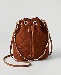 Quilted Drawstring Bucket Bag carousel Product Image 2