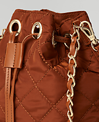 Quilted Drawstring Bucket Bag carousel Product Image 3