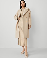 Relaxed Cocoon Double Breasted Coat carousel Product Image 2