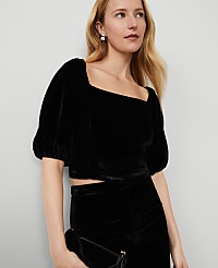Scoop Neck Puff Sleeve Top carousel Product Image 3