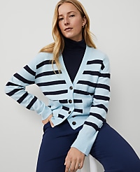 Weekend Collection Striped V-Neck Cardigan carousel Product Image 5