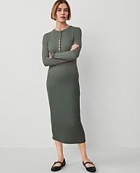 Weekend Collection Henley Knit Column Dress carousel Product Image 1