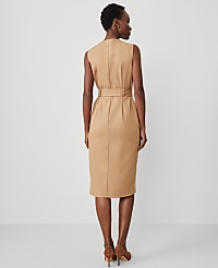The Wrap Sheath Dress in Seasonless Stretch carousel Product Image 2
