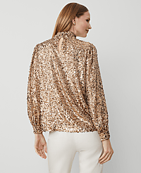 Sequin Mock Neck Top carousel Product Image 2