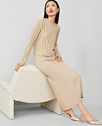 Shimmer Ribbed Sweater Skirt carousel Product Image 5