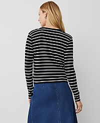 Weekend Collection Striped V-Neck Cardigan carousel Product Image 2