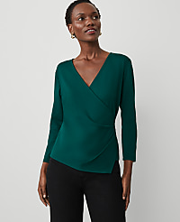 Asymmetrical Wrap Top carousel Product Image 1