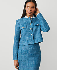 Tweed Crew Neck Jacket carousel Product Image 1