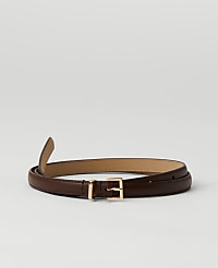 Skinny Mini Buckle Leather Belt carousel Product Image 1