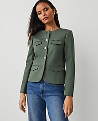 Ponte Crew Neck Jacket carousel Product Image 2