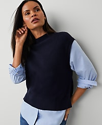 Layered Mixed-Media Sweater carousel Product Image 3