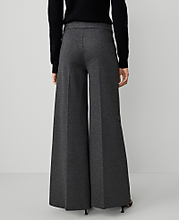 The Petite Dramatic Wide-Leg Pant in Heather Ponte carousel Product Image 3