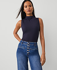 Sleeveless Mock Neck Top carousel Product Image 1