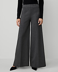 The Petite Dramatic Wide-Leg Pant in Heather Ponte carousel Product Image 2