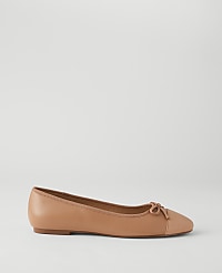Weekend Collection Cap Toe Leather Ballet Flats carousel Product Image 1